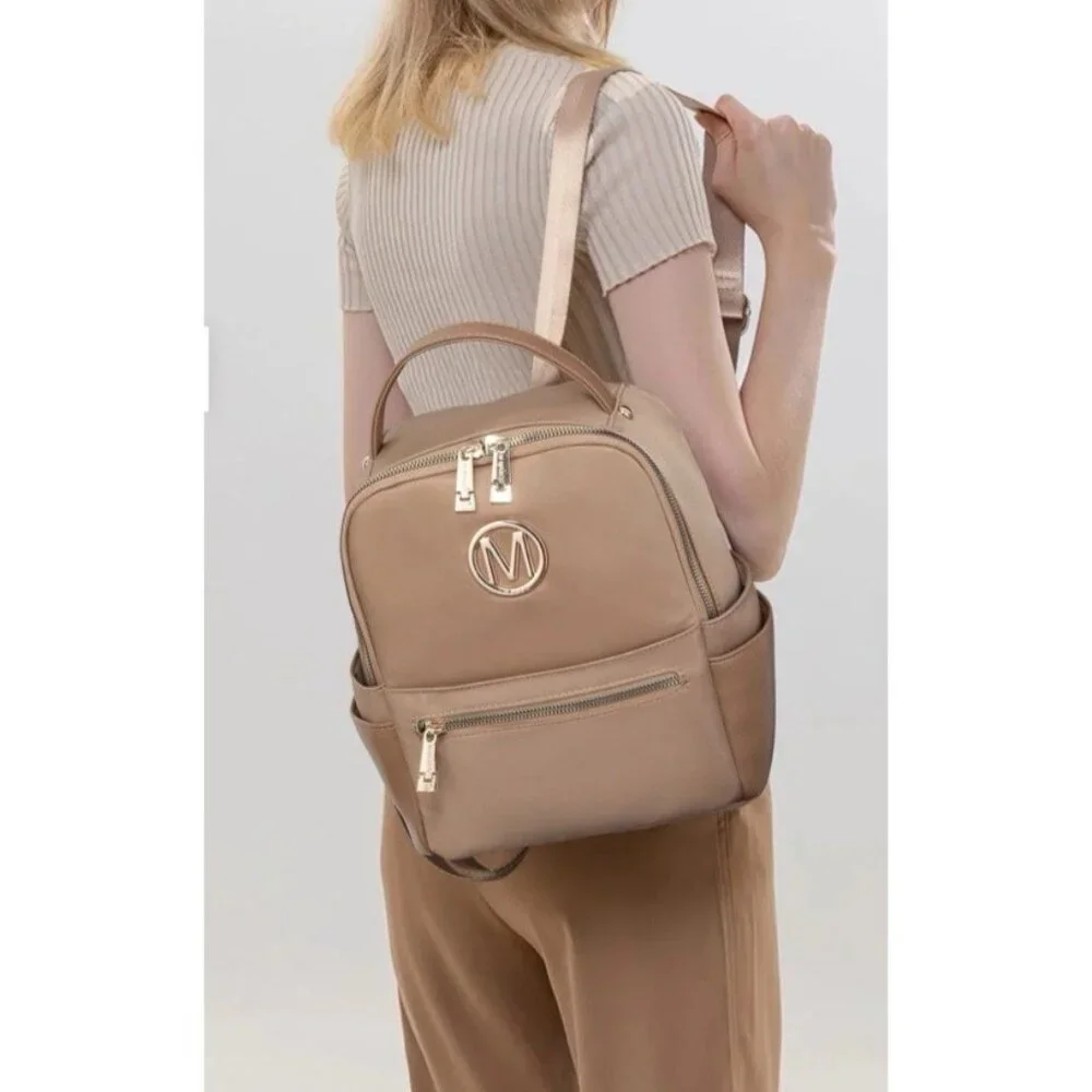 M MARCO MKP Collection Mini Backpack Purse for Ladies XL-M-8110-BG Beige NEW